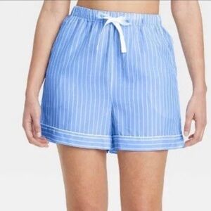 Stars Above simply cool pajama shorts - blue white striped small NWT